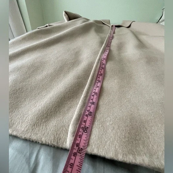 New Double Face Wool Rebecca Minkoff Chic Coat Women’s Long Stone - Picture 13 of 15